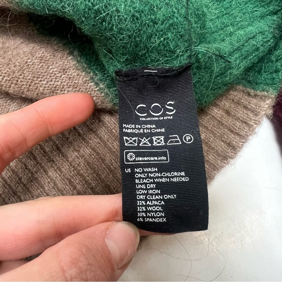 COS women’s alpaca-blend multicolor sweater S L37-27 - Picture 5 of 6